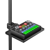 Microphone stand tray, made of upgrade sturdy plastic, superior bearing capacity, comes with powerful clamp (rock black)