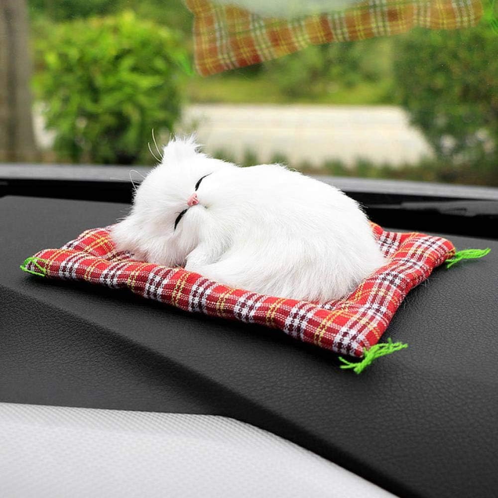 ZHANGJ Car decoration cute simulation cat sleeping decoration plush kitten doll toy children gift accessories