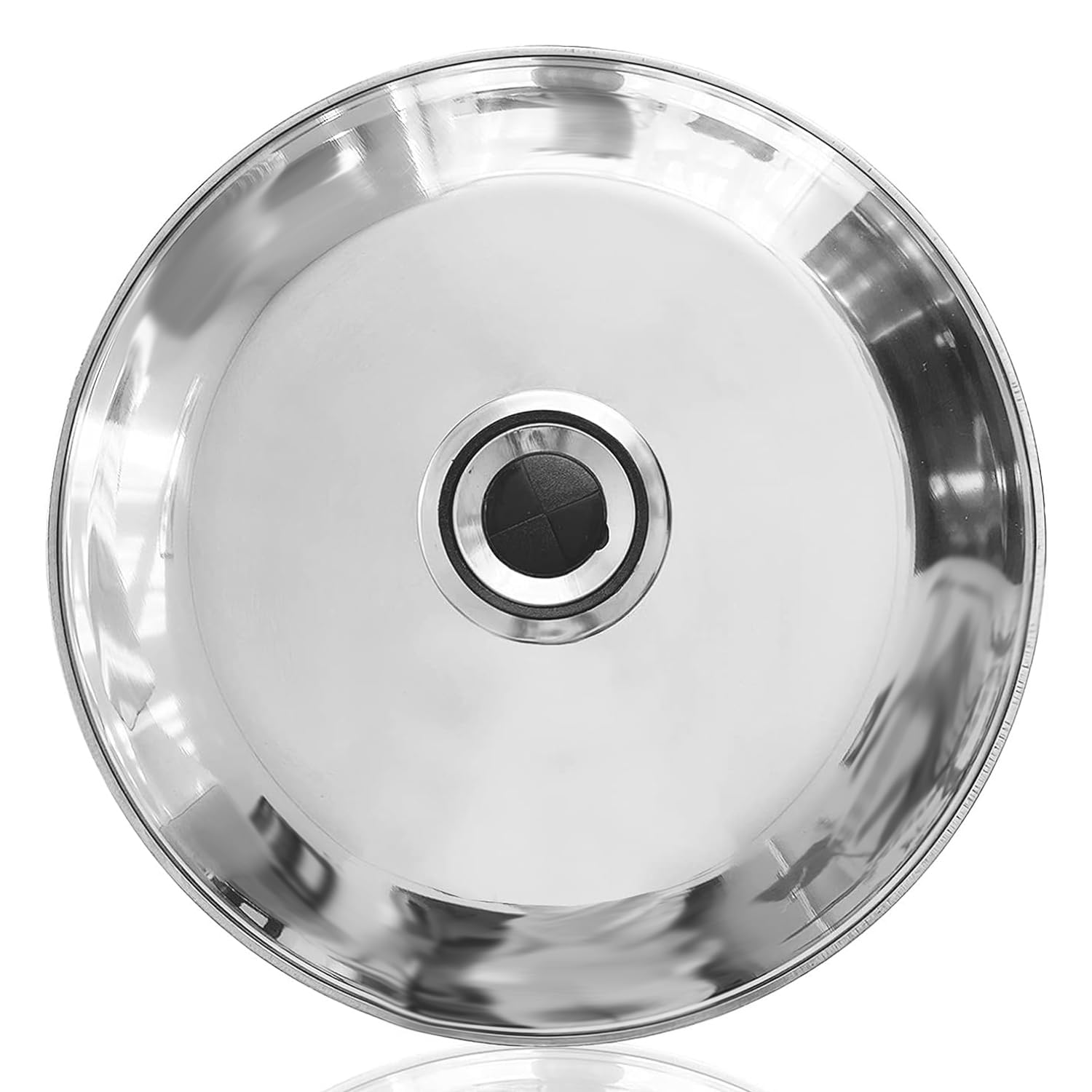 Universal Stainless Steel Pot Lid 26 cm - Durable Frying Pan & Saucepan Cover with Ergonomic Heat Resistant Knob - Ideal Replacement for Everyday Home Cooking - Frying Pan Lid