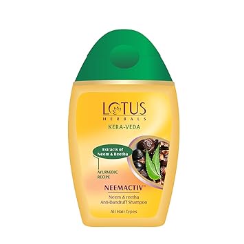 Lotus Herbals Kera-Veda Neemactiv Neem and Reetha Anti Dandruff Shampoo, 150ml