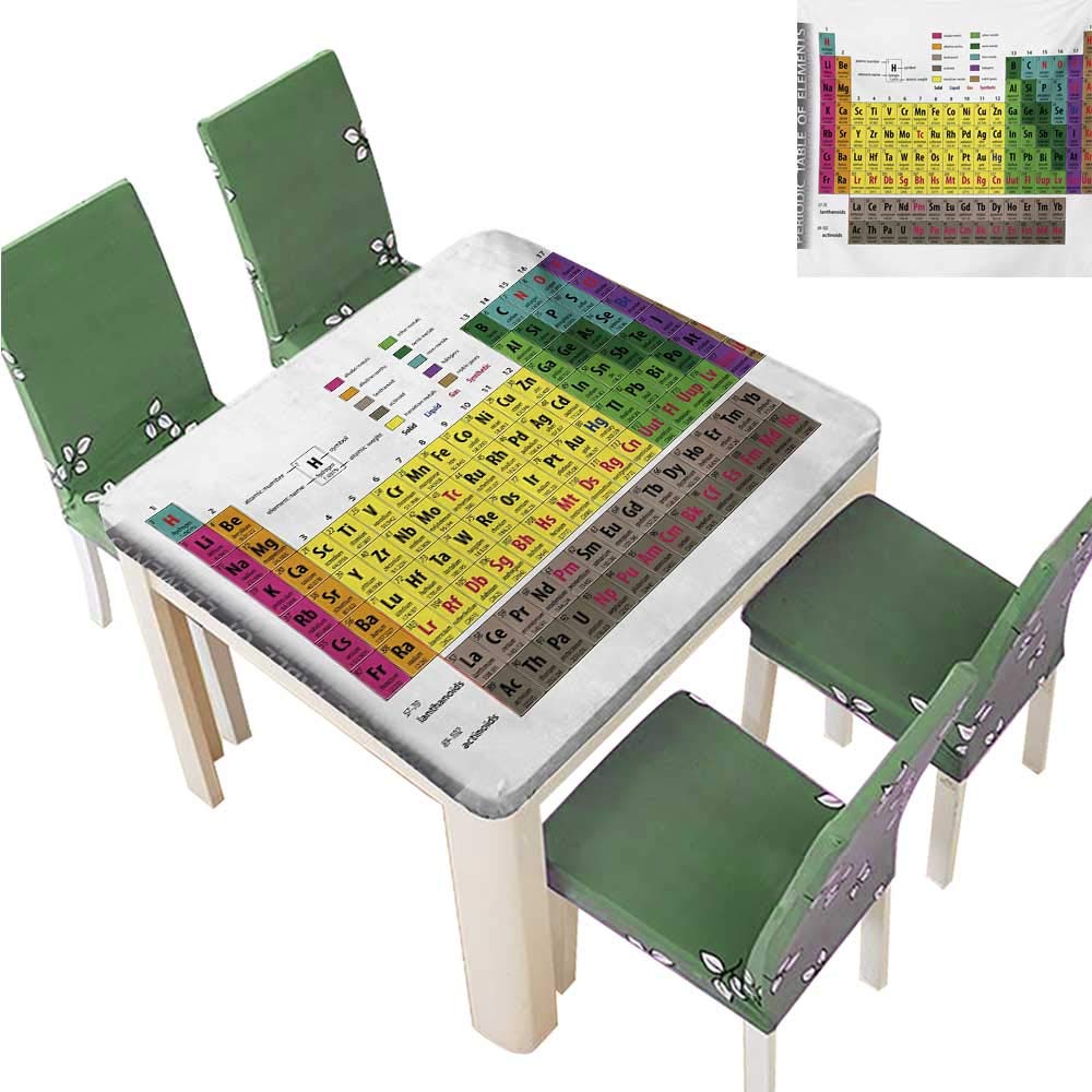 Amazon Com Polyester Fabric Tablecloth Periodic Table Of