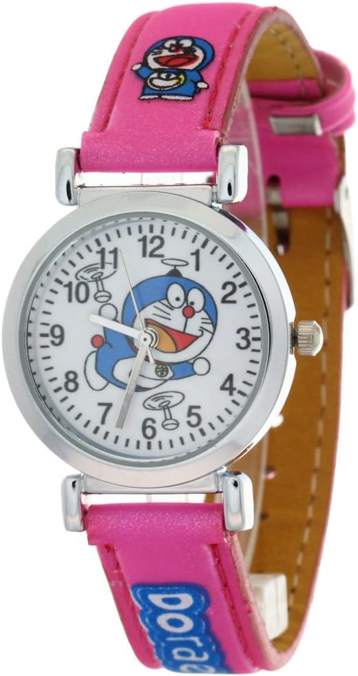 TimerMall Crimson Roseo DORAEMON Waterproof Quartz Kids Girls Baby Watches Children Time Teacher