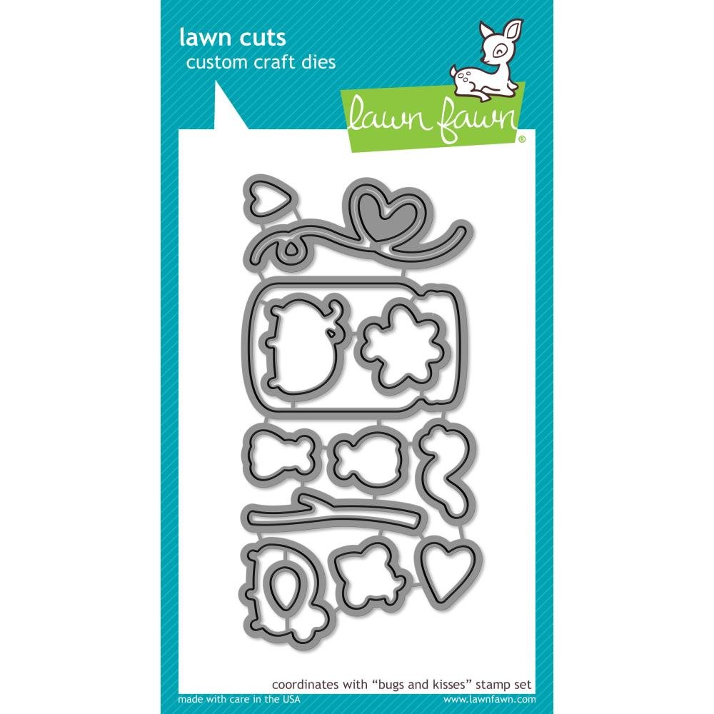 Lawn Fawn Cuts Bugs & Kisses Universal Custom Craft Cutting Dies LF790