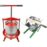 Fruit Wine Press and Crusher,100% Nature Apple&Grape&Berries Crusher Manual Juice Maker for Kitchen