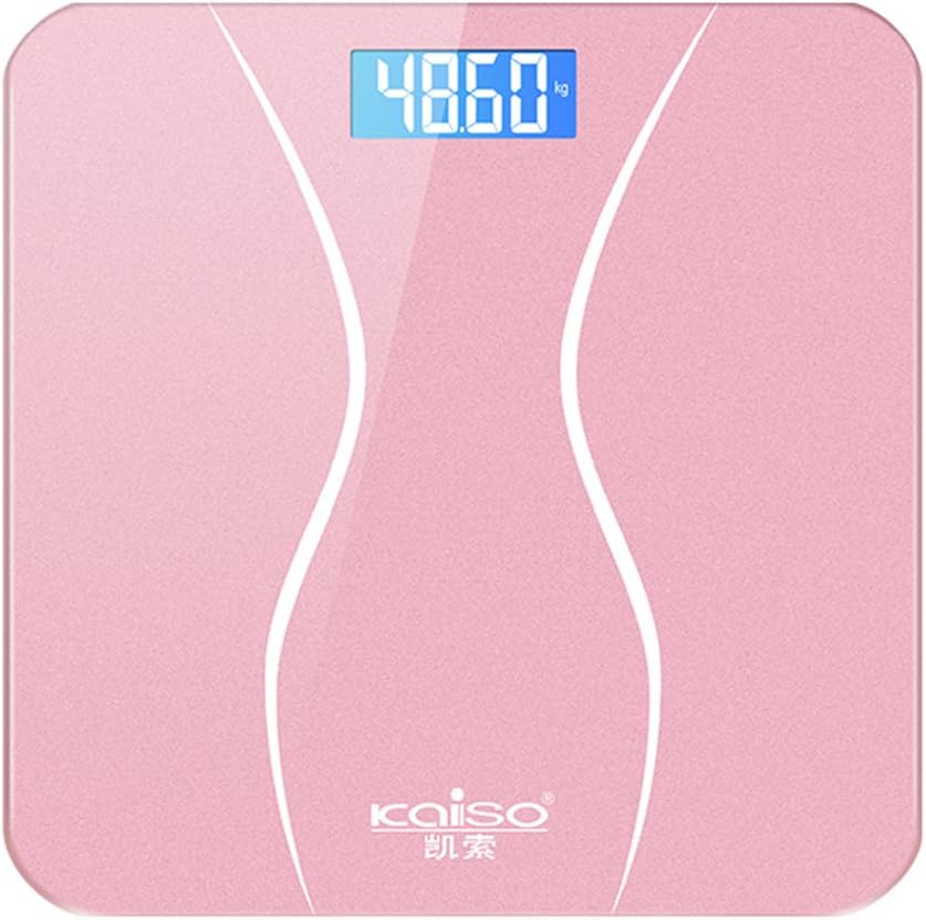 Pink Battery Operated Body Scales Large LCD Display Digital Scales Electronic Weight Scale