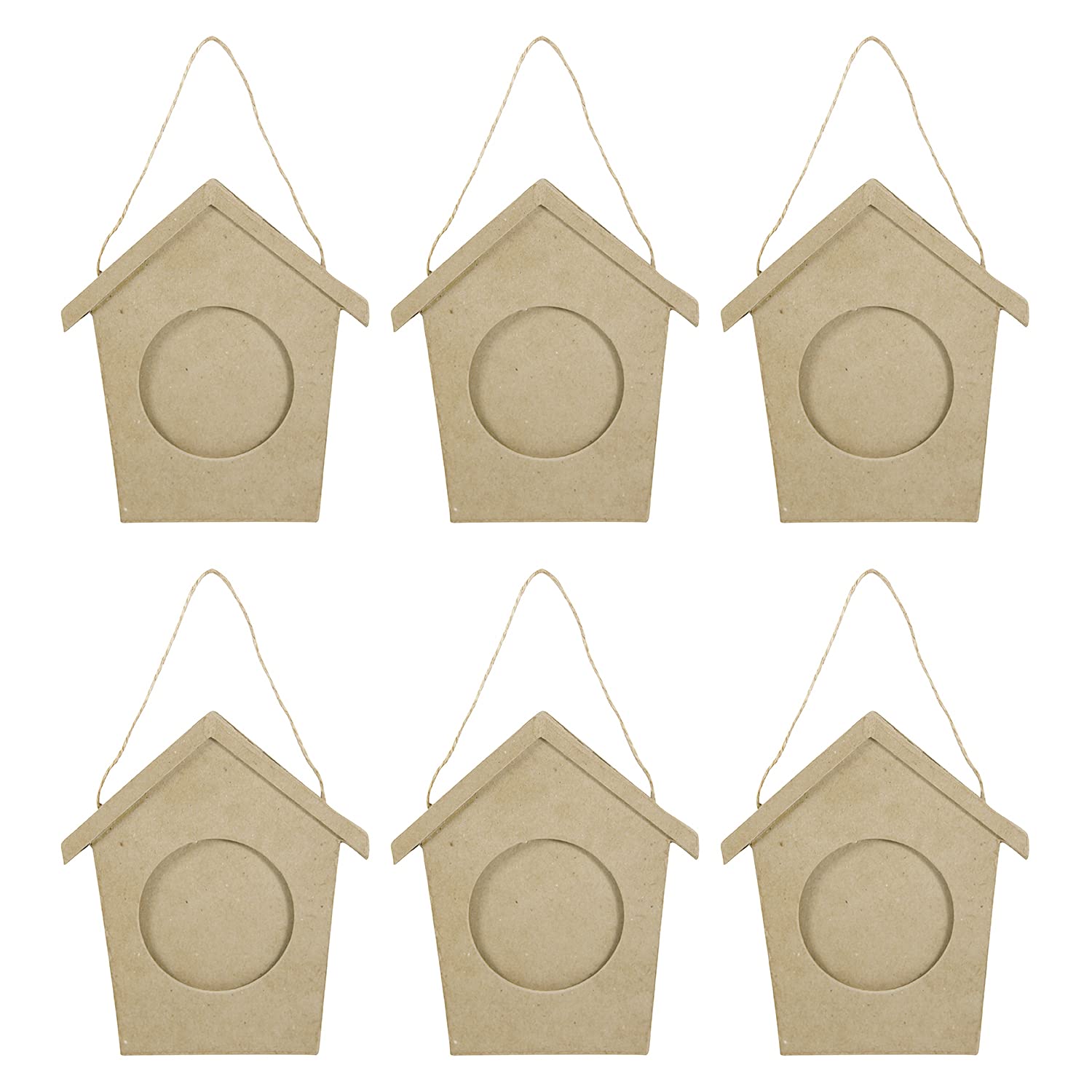 Avenue Mandarine CD007MAJC - Papier Mache Cabin Frames, 13x15cm, Pack of