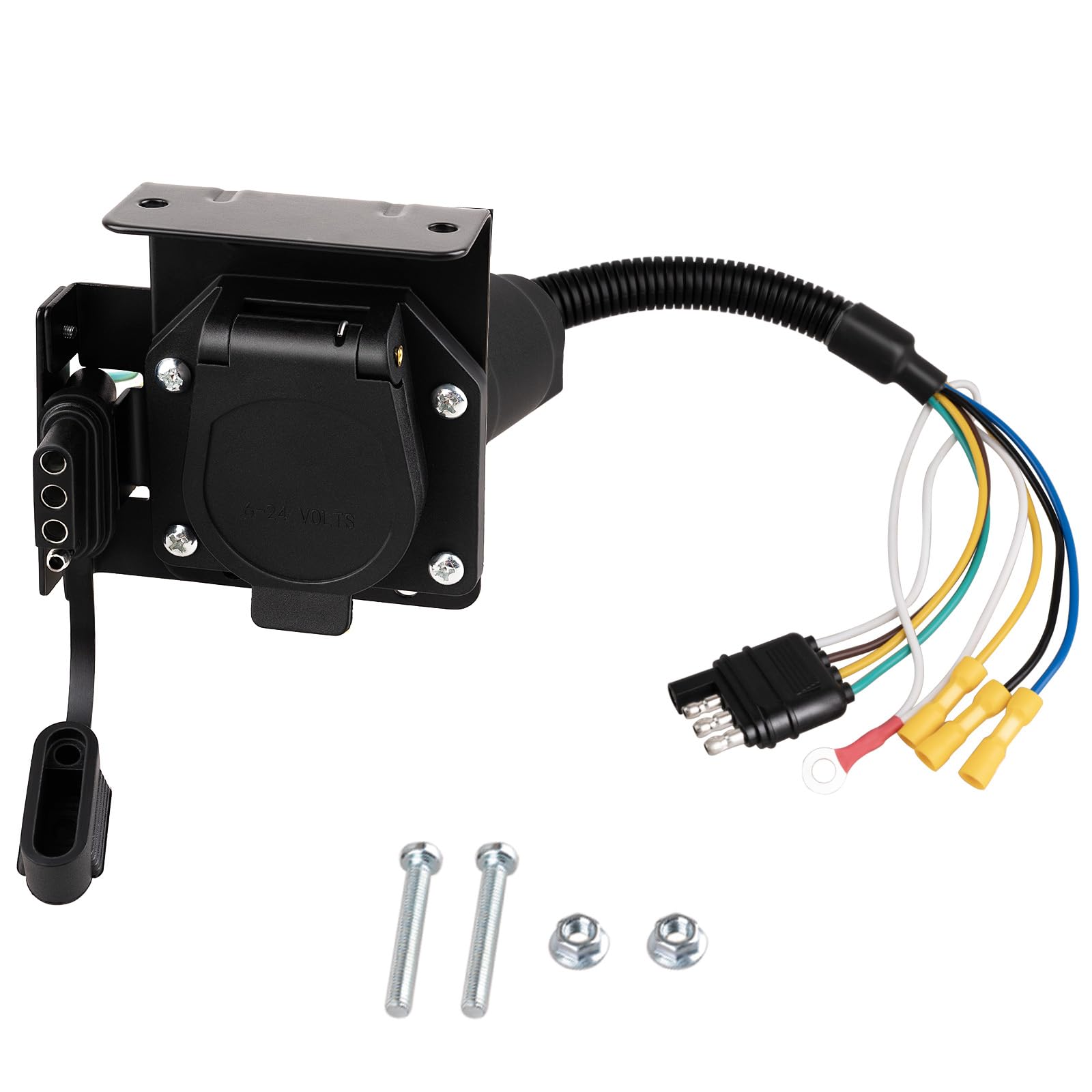 Mua Universal 4-Way Flat to 7-Way RV Blade Trailer Adapter Kit, 7 Pin