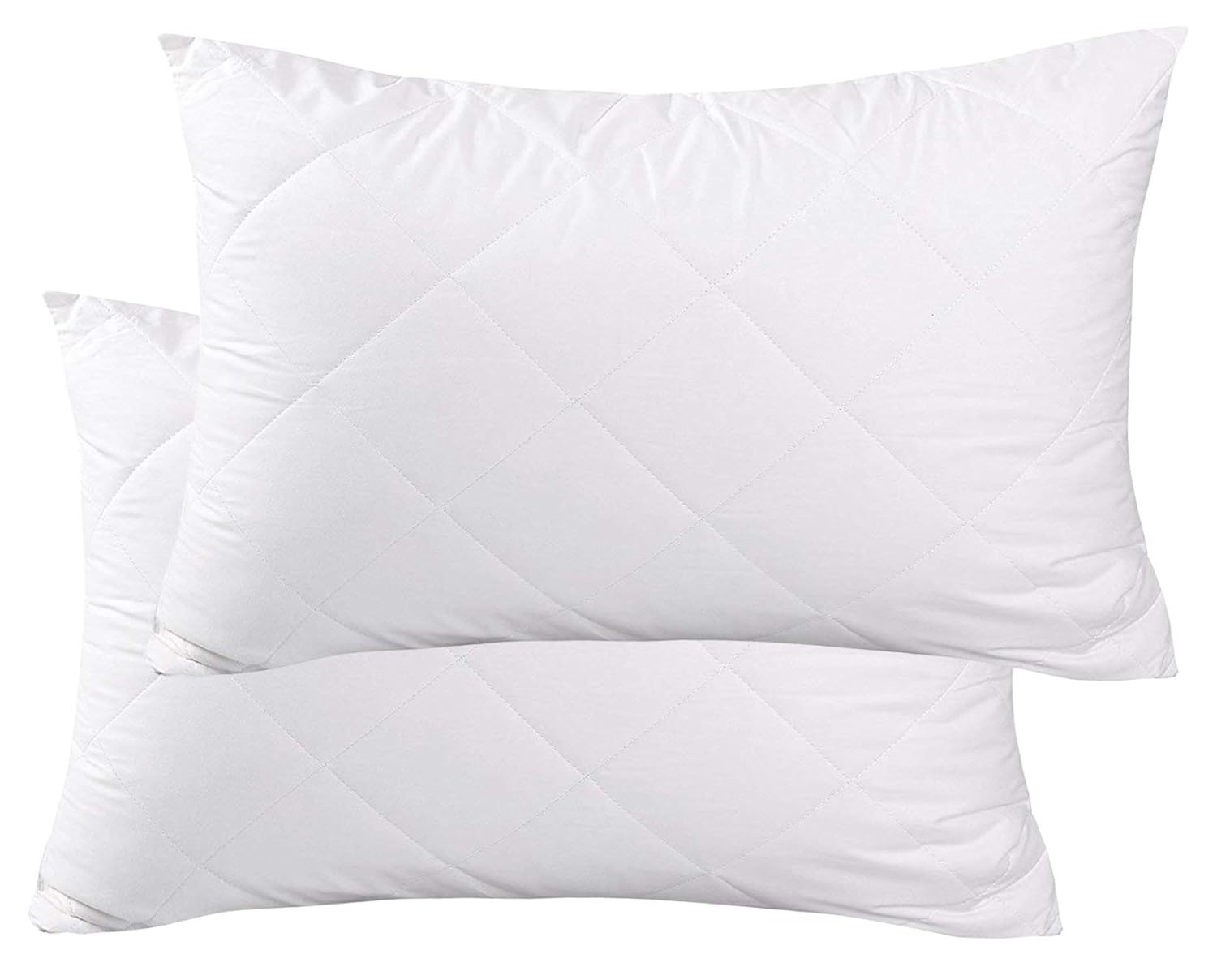 Adam Home Premium Pillows with Quilted Cover (2 Pack, Standard