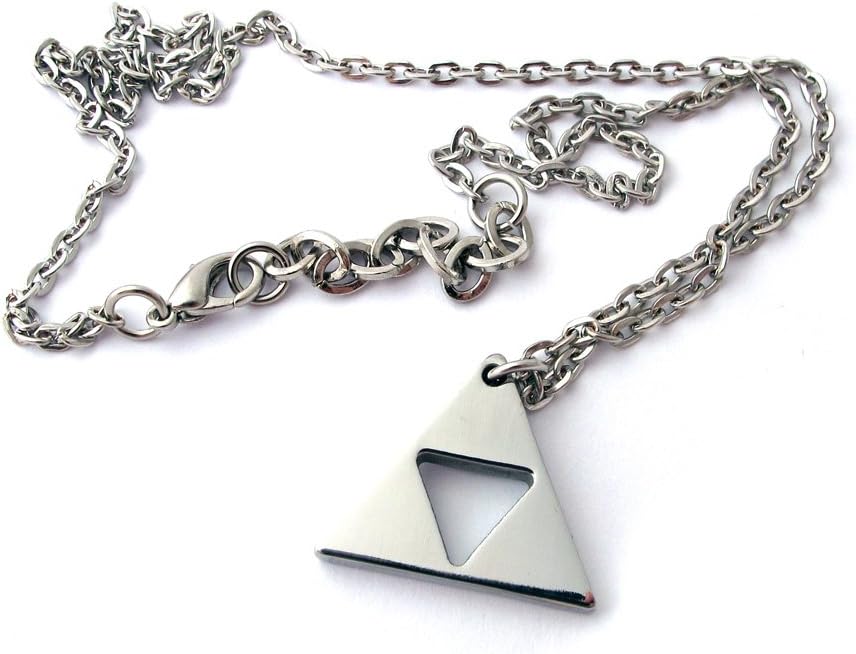 Milkool Zelda Triforce Necklace - Stainless Steel - Handmade - Length 45+5cm