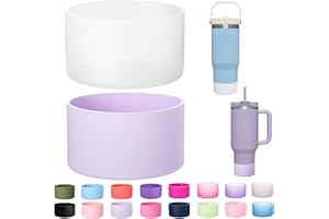 LONPARRY 2-Pack Silicone Boot for Stanley 40 30 oz Quencher Adventure Tumbler, Bottom Boot for Stanley IceFlow Flip 30 20 oz, Stanley Cup Protector Sleeve Cover Boots for Stanley 40 30 oz with Handle