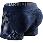 JOCKMAIL Mesh Mens Underwear Boxer Back Mens Padded Underwear Boxer with Hip Pad Men's Boxers