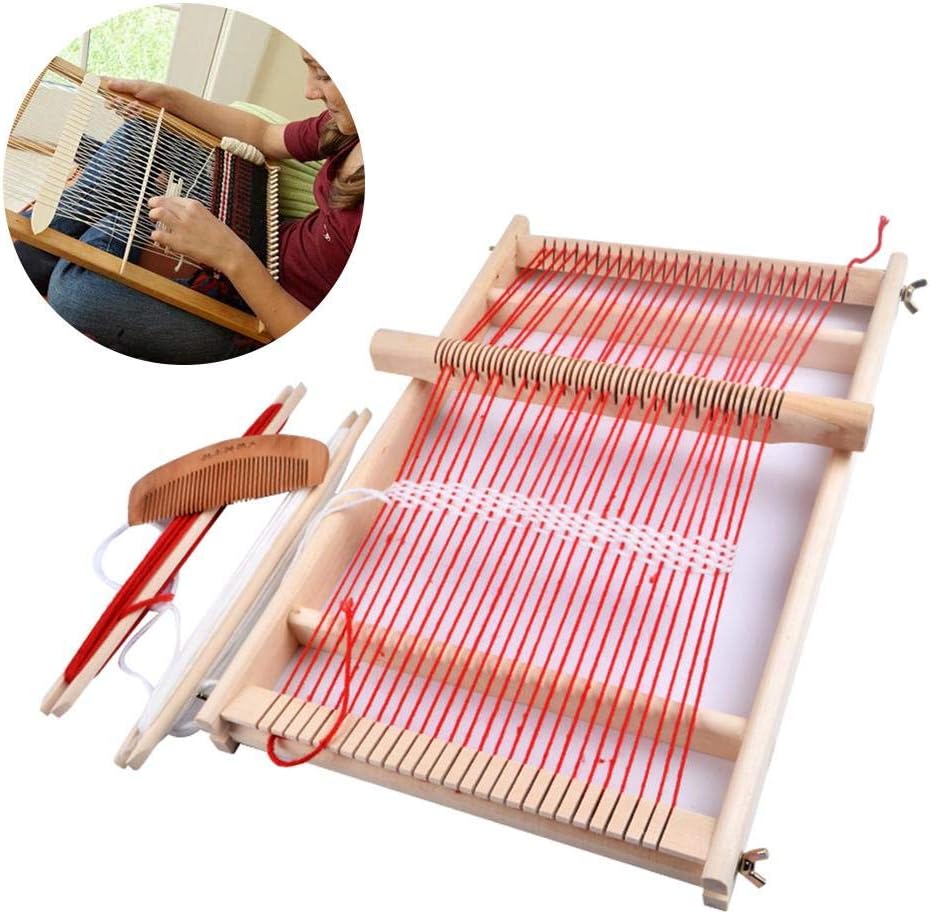 Blessvt DIY Wooden Loom Multi-Craft Weaving Loom Kit for Adult & Youngsters - Not Included Yarn