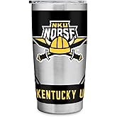 Rico Industries NCAA Northern Kentucky Norse Standard 20oz Stainless Steel Tumbler with Lid - Great For Coffee, Tea, Water or Cocktails