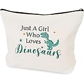 Dinosaur Lovers Cosmetic Makeup Bag Gifts for Women Girl Birthday Christmas Animal Lover Dinosaur Themed Gifts for Teens Bestie Friend Daughter Wife Sister Girlfriend Travel Toiletry Pouch