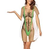 Deresagrl Women's Bikini Cover Up Dress Short Sleeve Beach Shirts Cute Print Baggy Bathing Suit T Shirt Fun Wear