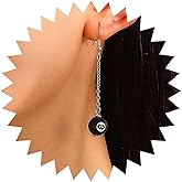 Allereyae Boho 8 Ball Drop Earrings Billiard Ball Earrings 8 Balls Pool Earring Black Balls Dangle Earring Jewelry for Women