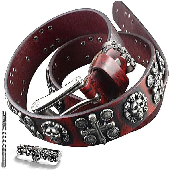 Skull and Cross Bone Pirate Halloween Costume Belt Multi  display picture 3