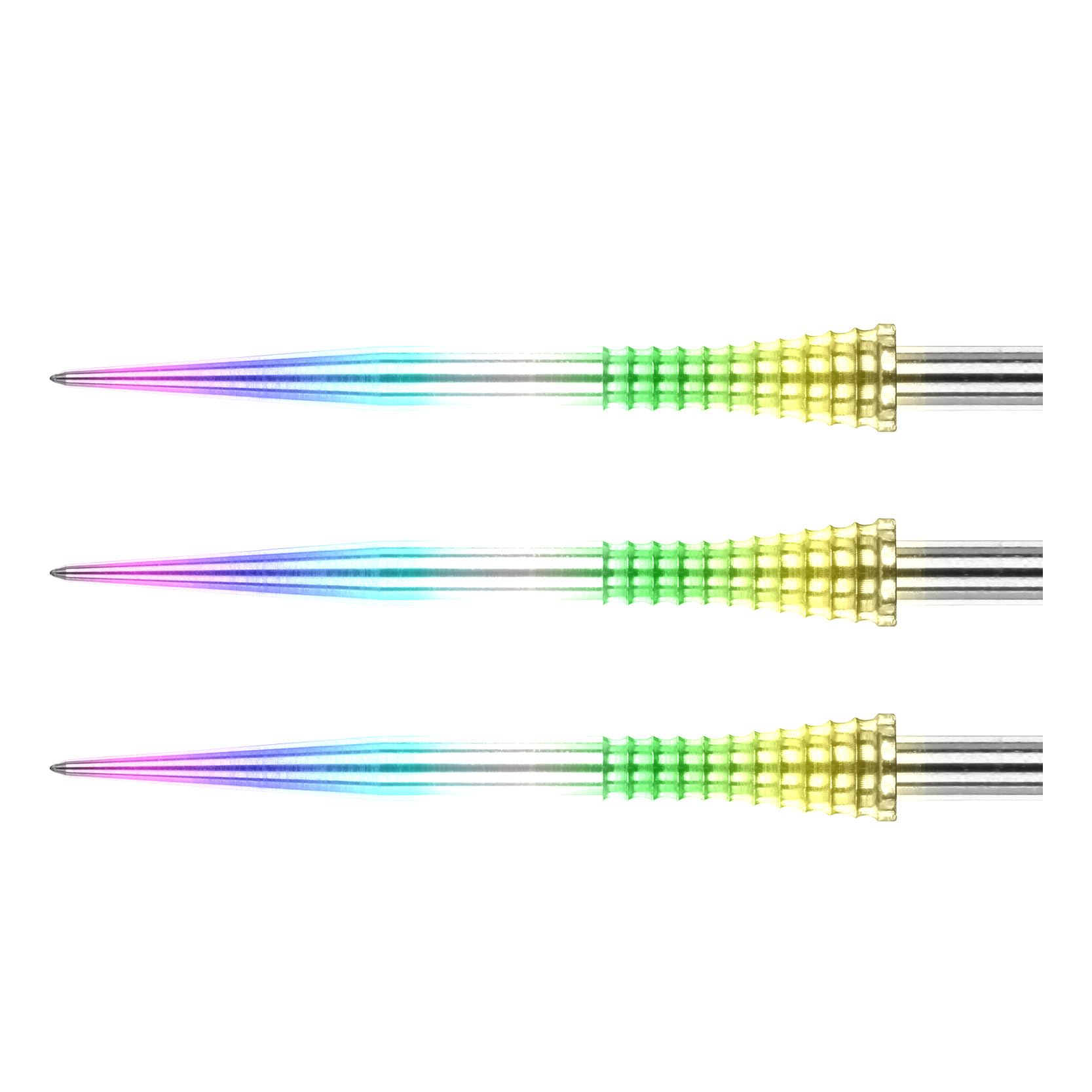 RED DRAGON Raptor GT Rainbow Effect Gripped Dart Points - 1 Set Per Pack