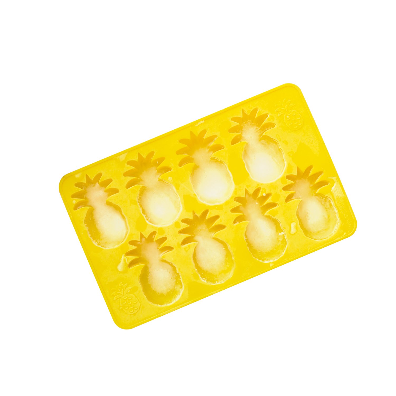 Hoot HT-PINAPICE Ice Cube Tray Pineapple Shape, Silicone, Yellow, 22 x 3 x 14 cm