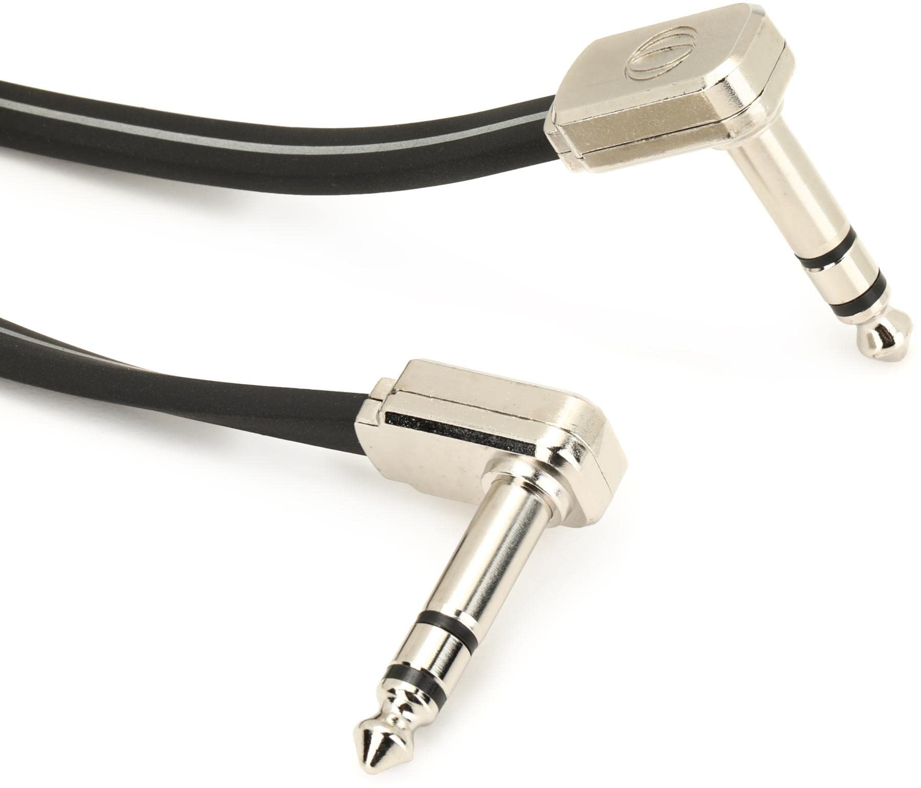 Ernie Ball 24" Single Flat Ribbon Stereo Patch Cable - Black
