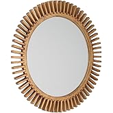 Signature Design by Ashley Tedwell Modern Accent Mirror with Wood Frame, Light Brown