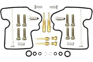 XQSMWF 2 Pack Motorcycle Carb Rebuild Kit Carburetor Repair Kit Compatible with Kawasaki Brute Force 750 KVF750A KVF750B KVF750C KVF750D 4x4i 2005 2006 2007 Replace 03-119