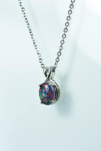 Genuine Opal Jewelry Dainty Genuine Australian Triplets Opal