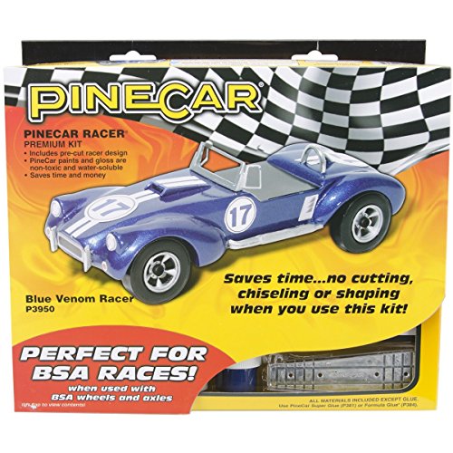 Woodland Scenics Pine Car Derby Racer Premium Kit, Blue Venom