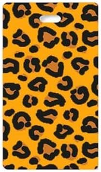 leopard print luggage tag