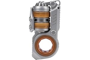 Luocute Magnetic Stress Relief Toy, Multifunctional Metal Ring with Rotating Clicking Sound, Compact Decompression for Adults