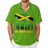 YNHXYFT American Flag Hawaiian Shirt for Men, Retro Button Down Shirts