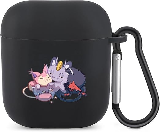 Amazon アローラニャース ニャヒート Airpods ケース 第1 2世代に適用 Tpu エアーポッズ用 Tpuケース 全面保護カバー 耐衝撃 防塵 Panmax 軽量 着装まま充電可能 キャラクター カラビナ付き かわいい 小型 おしゃれ イヤホン ヘッドホンケース オンライン通販