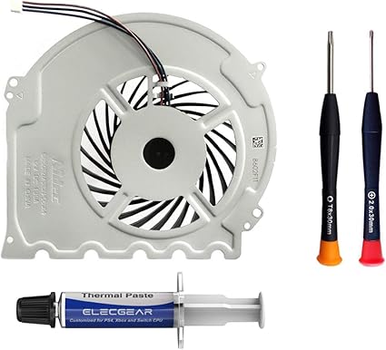 Amazon Elecgear Ps4 Slim Cuh 2xxx交換用内部冷却ファン プレイステーション4 Cpuヒートシンククーラー Playstation 4 サーマルコンパウンドペースト Tr8 Torxセキュリティ Ph00ドライバー修理分解ツールキット Elecgear Cpuファン 通販