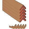 Rubber Bond Wall Corner Guard Edge Protector, 1x1x36 inch Baby Proofing Corner Guards | Self-Adhesive Furniture Edge Strips for Home & Office (5 Pack, Brown)