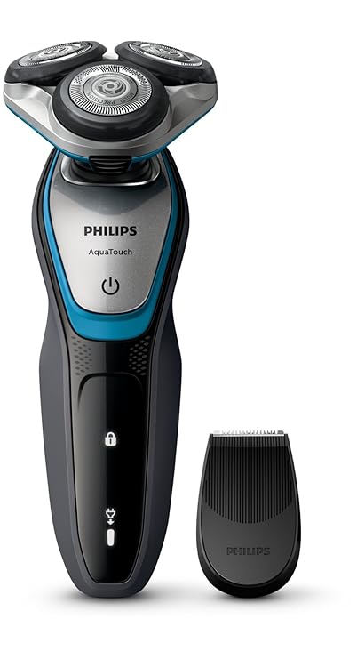 Philips AquaTouch S5400 – Rasierer (Drehzahl, 2 Jahr (E), Schwarz, Blau, Silber, LED, Akku/Netz, Li-Ion)
