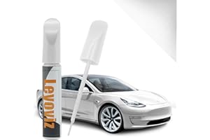 LEYOVIZ Touch Up Paint For Cars Tesla Model 3/Y/X/S, Auto Deep Scratch Fill Repair, Erase Automotive Scratches, Touchup Paint Pen Nick Removal For Various Cars 0.4 oz (Pearl White)