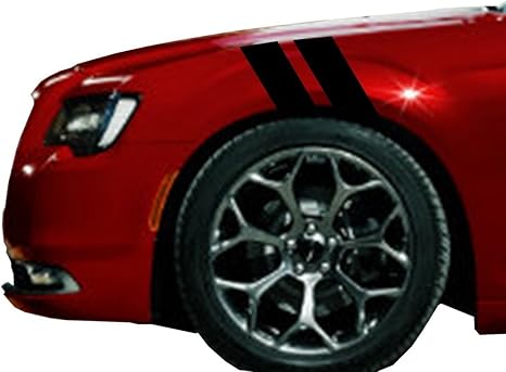 Clausen S World 4 Inch Fender Hash Mark Bars Carbon Fiber Vinyl Racing Stripes Grand Sport Graphic Decals Fits Chrysler 300 And Most Cars Driver Side Black Automotive Amazon Com