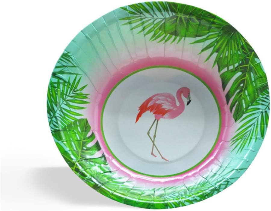Disposable Paper Bowls 8pcs Flamingo Tableware Dinnerware Party Supplies Pastel Dinner Plates For Birthday Wedding Tea Perfect Birthdays Parties Crafts Prizes Games Plate Cups Summer Pattern Special