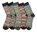 Men's Warm Colorful Winter Socks (5 Pairs) (Stripes), Men's U.S. Shoe Sizes 6-10