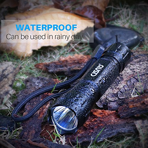CISNO Tactical Flashlight Led 1000LM Hunting Flashlight Torch with Pressure Switch and 45~Quick Release Offset Rail Mount