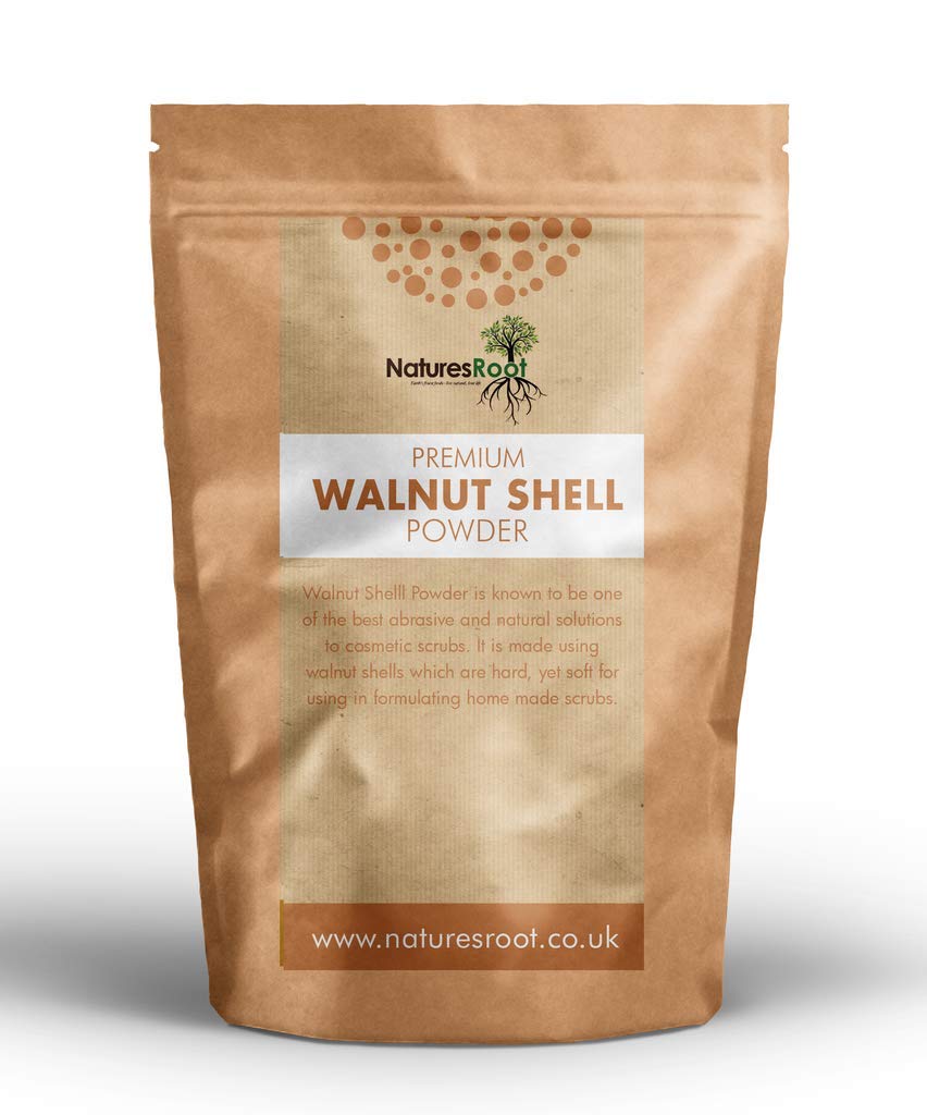 Nature’s Root Organic Walnut Shell Powder 125g - Homemade Cosmetics | Body Scrub | Natural Exfoliant | 100% Pure | Resealable Pack
