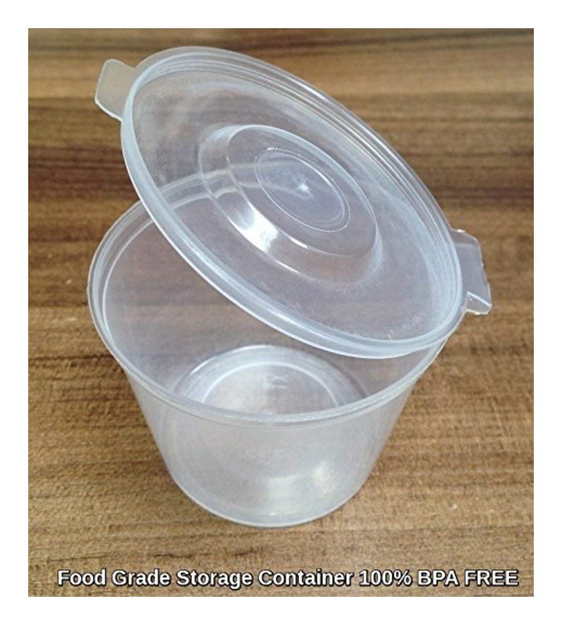 Hinged Lid Clear Plastic Sauce Containers Cups Pot Tub Deli FREE