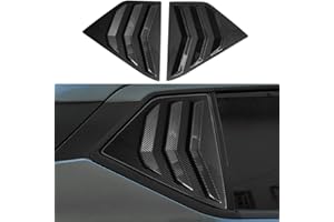 BOYOUS 2pcs ABS Rear Side Window Louvers Fit for Nissan Kicks 2018-2023 Air Vent Scoop Shades Cover Blinds Exterior Decoration Accessories (Carbon Fiber)