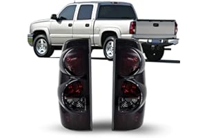 CPW Tail Lights For Chevy Chevrolet Silverado 1999-2007 1500/2500/3500 GMC Sierra 1999 2000 2001 2002 Taillights Assembly Pickup Brake Rear Lamps Black/Smoke