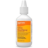 Amazon Basics Saline Nasal Moisturizing Spray, 1.5 fl oz (Pack of 1), Clear (Previously Care)