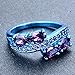 Bamos Jewelry Lab Purple Stone Cubic Zirconia Engagement Promise Party Blue Gold Plated Womens Ring Size 5-11