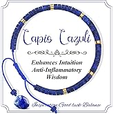 CASDAN Natural Crystal Beaded Bracelet for Women Natural Stone Adjustable Braided Rope Bracelets Spiritual Bracelet Inspirational Gifts