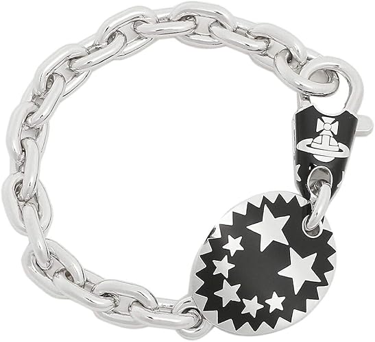 Amazon ヴィヴィアンウエストウッド ブレスレット アクセサリー メンズ Man Lazarus Bracelet Vivienne Westwood W104 シルバー ブラック 並行輸入品 ブレスレット 通販