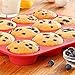BakeitFun Standard Silicone Muffin Baking Pan in Vibrant Red Color with 12 Circular Compartments That Can Be Used for Cupcakes, Tarts and Other Baked Goodness. Perfect for Professional and Home Use