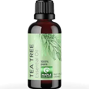 100% Tea Tree Oil Pure - Tea Tree Essential Oil for Skin Dry Scalp and Cuticle Oil for Nail Cleaner - 100% Pure Tea Tree Oil for Hair Skin and Nails Plus Cleansing Oil for Face - Packaging May Vary